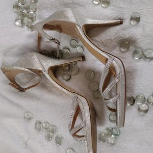 Badgley Mischka Strappy & Sparkly Sandal Heels